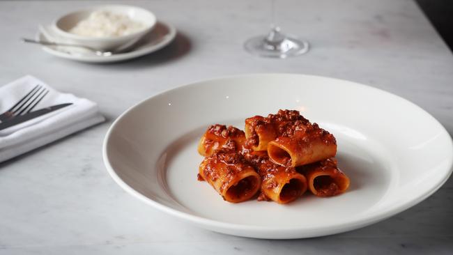 Paccheri Bolognese at Citta. Picture Rebecca Michael.