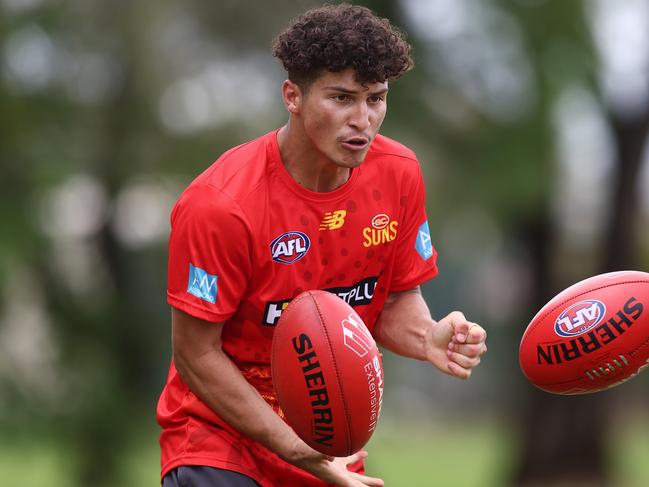 Rogers is yet another Suns Academy graduate to make his AFL debut. (Photo by Chris Hyde/Getty Images via AFL Photos)