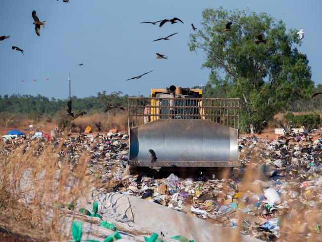 A new landfill cell and completion of a solar system installation at City of Darwin’s Shoal Bay Waste Management Facility has been announced by Lord Mayor Kon Vatskalis. Picture: Che Chorley