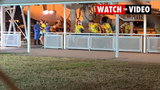 Olympians arriving into Darwin Airport