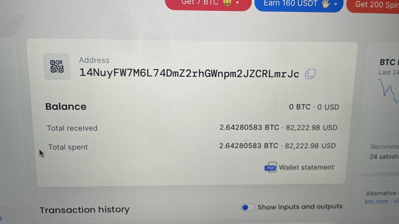 A whopping $US82,000 ($A116,000) has passed through the scammer’s account.