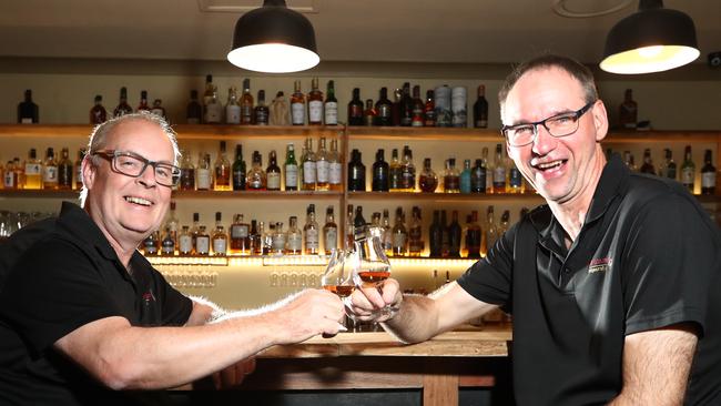 Whisky business for mates Donald Maxwell and Uwe Stiens Picture: Jason O'Brien