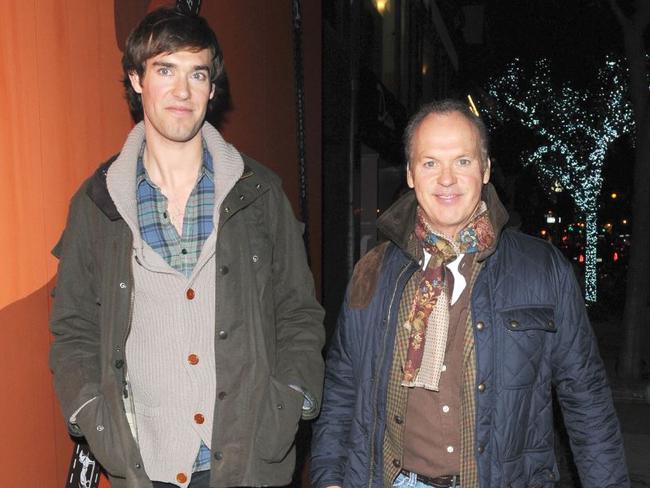 Best pals ... Michael Keaton with his son Sean Douglas in NYC. Picture: Splash News