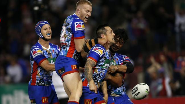 It was sweet revenge for Mitchell Pearce. AAP Image/Darren Pateman.