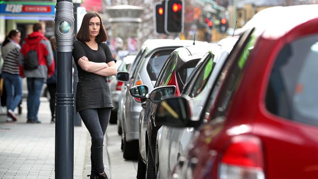 Zoe McKay, of North Hobart eatery Veg Bar, says more parking in the area would benefit patrons and businesses. Picture: SAM ROSEWARNE