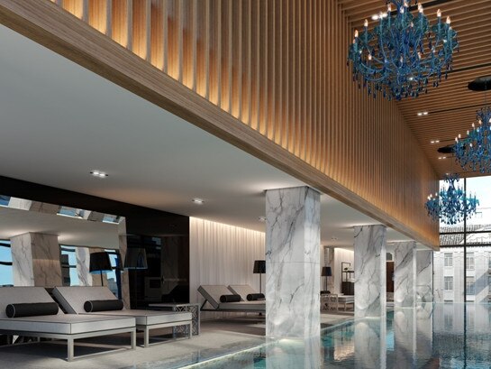 The indoor pool at the new Sofitel hotel on Currie St. Pictures: Sofitel