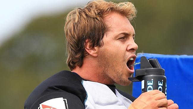 Stephen Hoiles during a Waratahs training session at Moore Park.