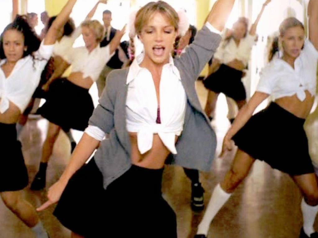 Britney Spears in her Baby One More Time video.