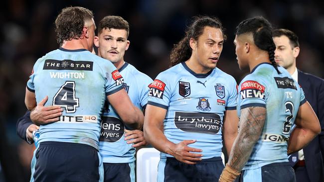 NSW entered the match warm favourites, but were floored by a defiant Queensland side.. Picture: Getty