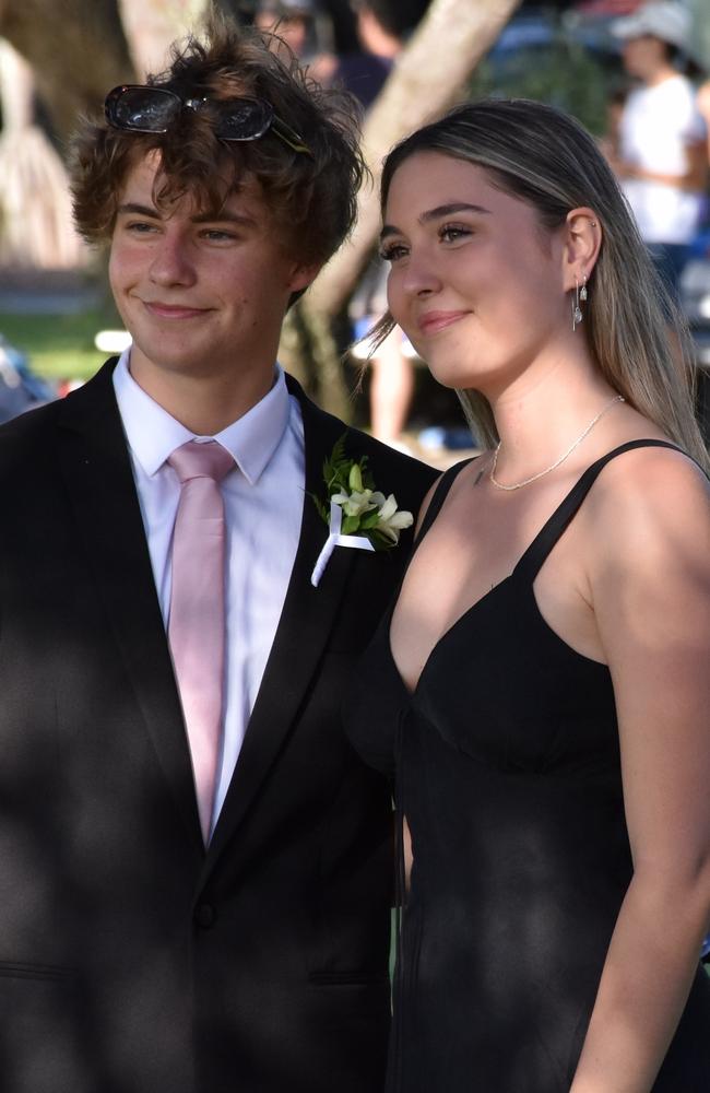 Suncoast Christian College students and parents gather at La Balsa Park for photos ahead of the formal at The Events Centre, Caloundra.