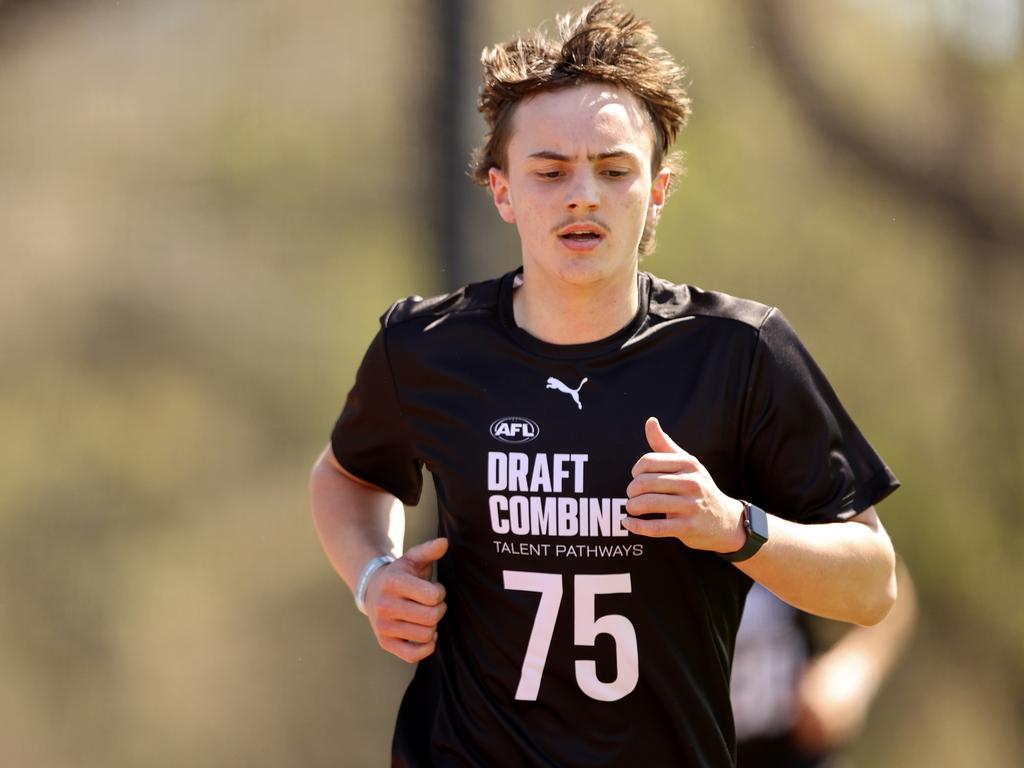 Tasmanian Geordie Payne kicked two goals in the first Young Guns game last weekend. Picture: Getty Images