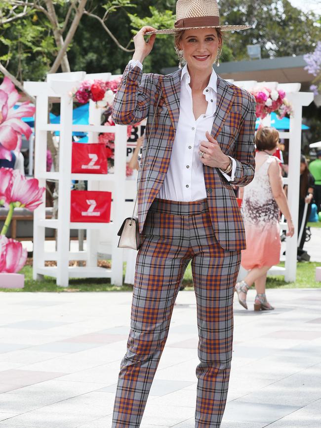 Kimberley Busteed at the Races Melbourne cup day . Pic Annette Dew
