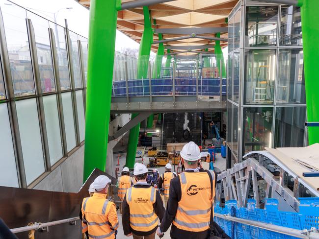 The Metro Tunnel is one of the big projects under construction in Victoria. Picture: David Geraghty