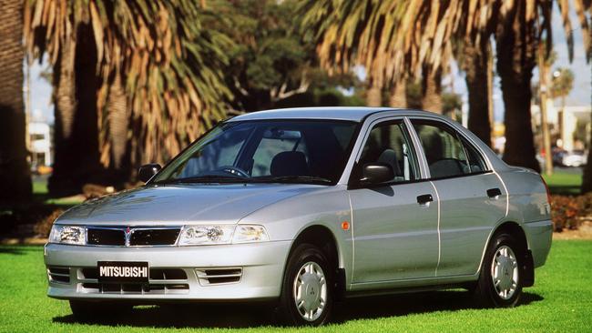 A 1999 Mitsubishi Lancer, which received just one star for safety.