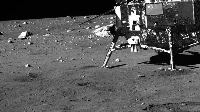 The Chinese rover stands on the Moon’s surface. Picture: Chinese Academy of Sciences / China National Space Administration / The Science and Application Center for Moon and Deep Space Exploration