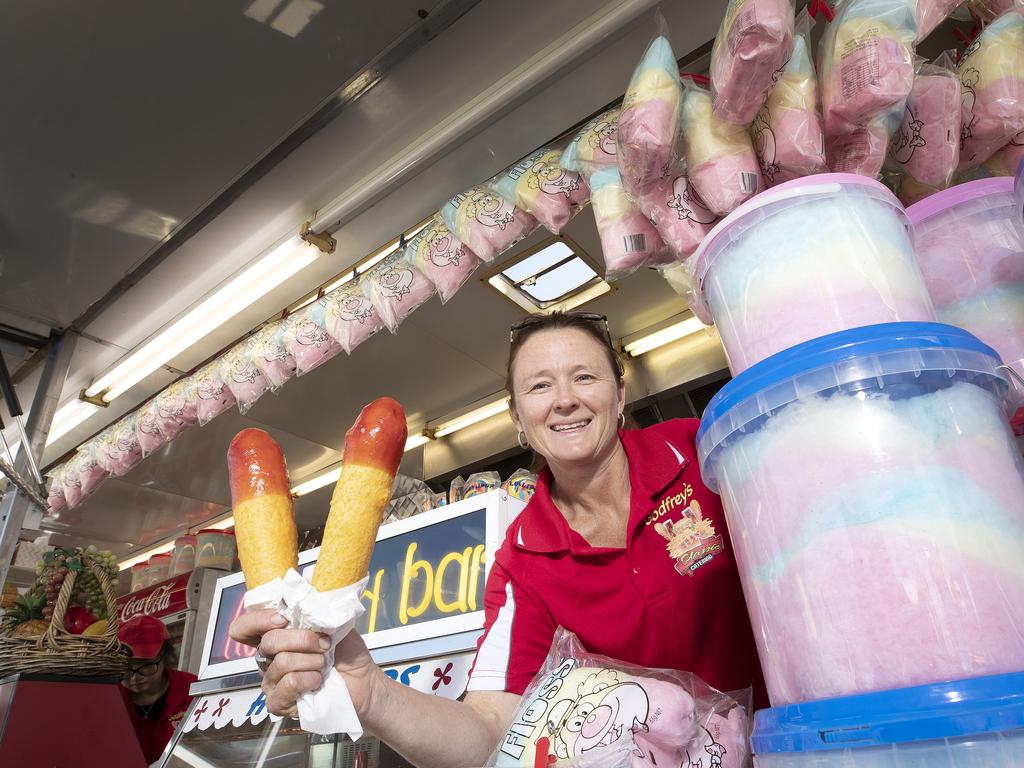 Hot Food Bar owner Jade Godfrey at the Hobart Show. PICTURE CHRIS KIDD