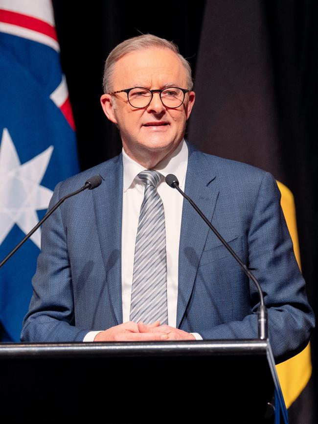 Prime Minister Anthony Albanese made a similar dig at the former PM Scott Morrison. Picture: NCA NewsWire / David Beach.