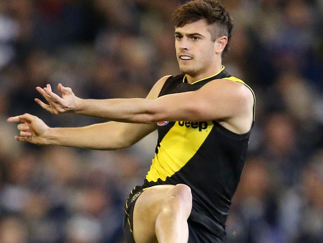 AFL Round 12. 07/06/2019. Richmond v Geelong at the MCG.  Richmonds Patrick Naish 1st quarter   .  Pic: Michael Klein