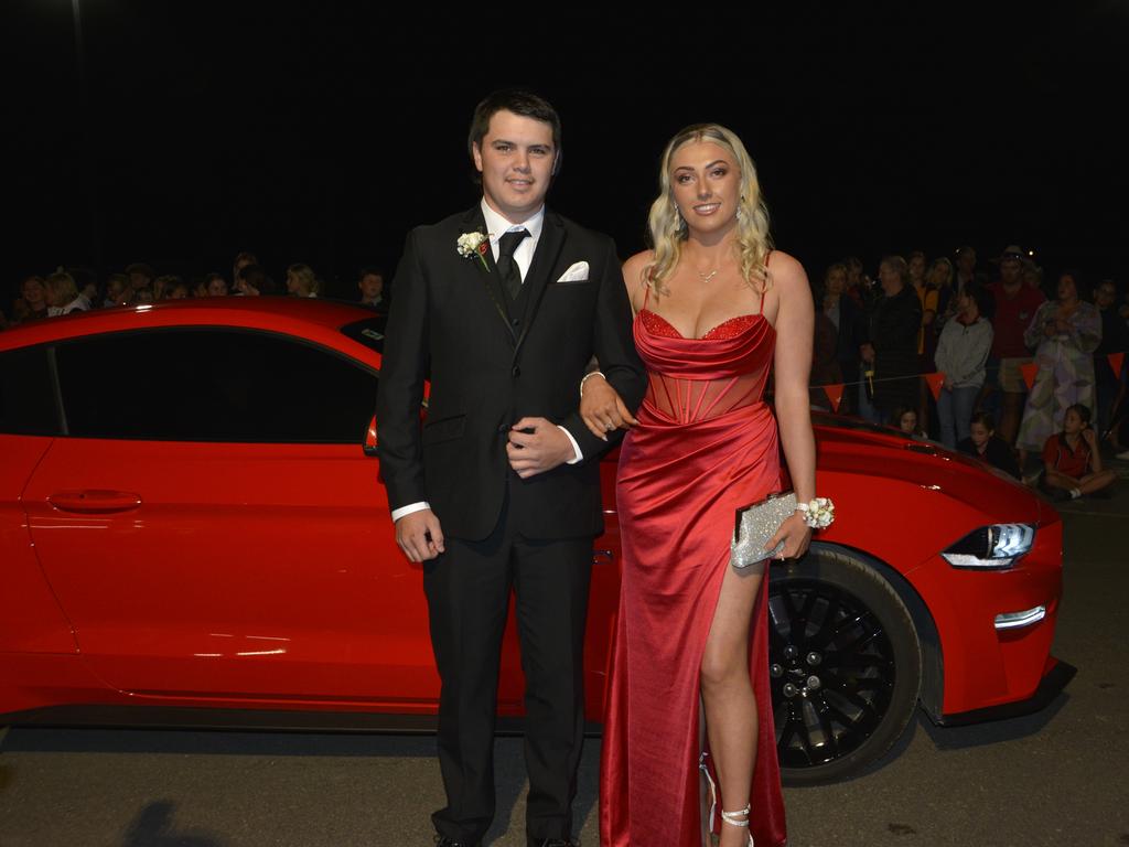Tate Woodward and Breanna Burrowes at the Our Lady of the Southern Cross College Formal May 24th 2024