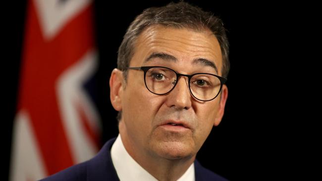 South Australian Premier Steven Marshall in Adelaide on Monday. Picture: Getty Images