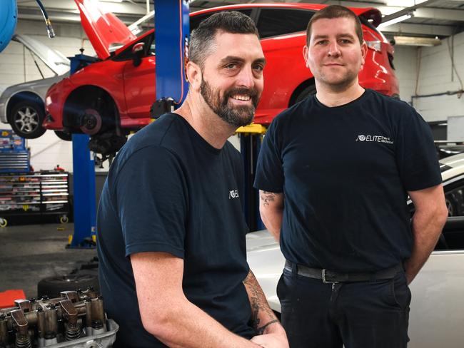 BEST OF MELBOURNE: Shane Mitchell and Adam Simpfendorfer from Elite Brake and Mechanical in Oakleigh South. PICTURE : PENNY STEPHENS. TUESDAY 19th NOVEMBER 2019