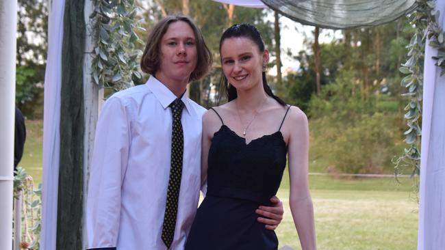 Caitlyn Albrecht and Tallon Holden at the Gympie State High School Formal 2022.