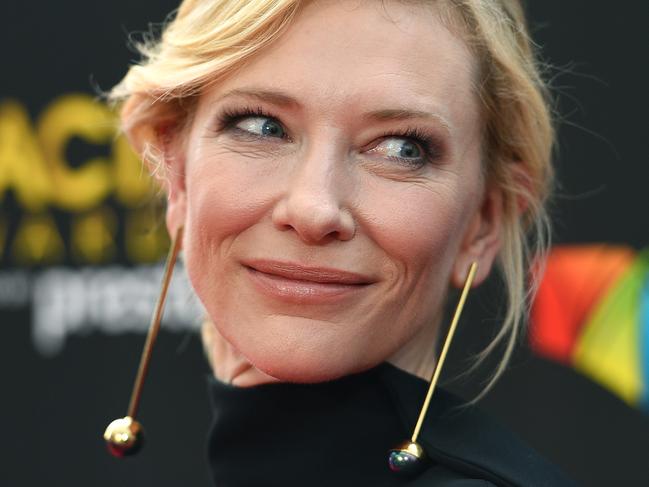 Cate Blanchett arrives at the 5th AACTA Awards ceremony in Sydney, Wednesday, Dec. 9, 2015. The Australian Academy of Film and Television Awards celebrate excellence in the Australian film and television industry. (AAP Image/Dan Himbrechts) NO ARCHIVING