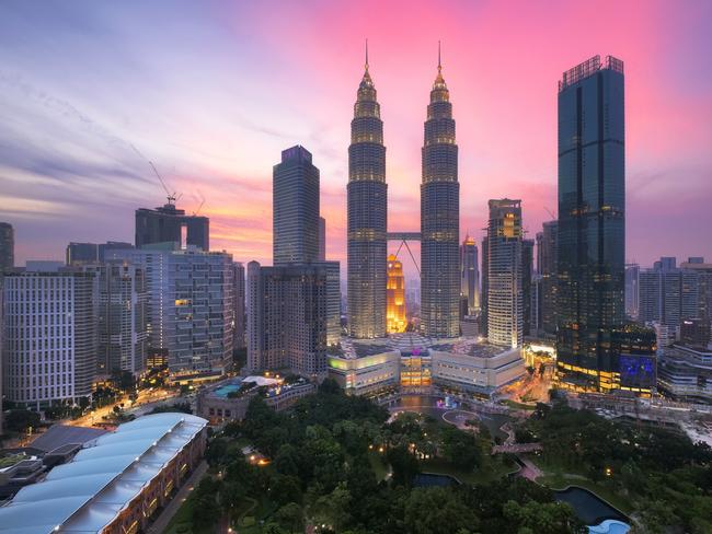 Kuala Lumpur at dusk. Picture: Supplied