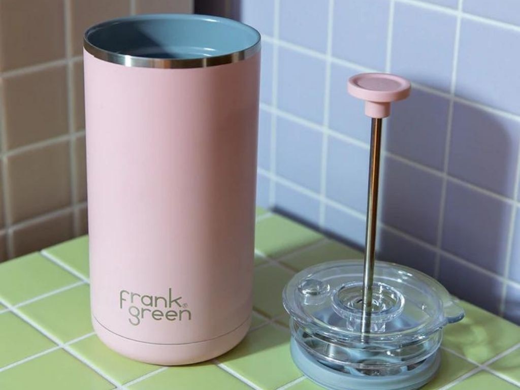 Frank Green can provide you with a portable French press, to go alongside their reusable coffee cups.