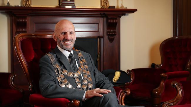 Ron Christie in The Hunter Room at the Hobart Town Hall. Picture: SAM ROSEWARNE