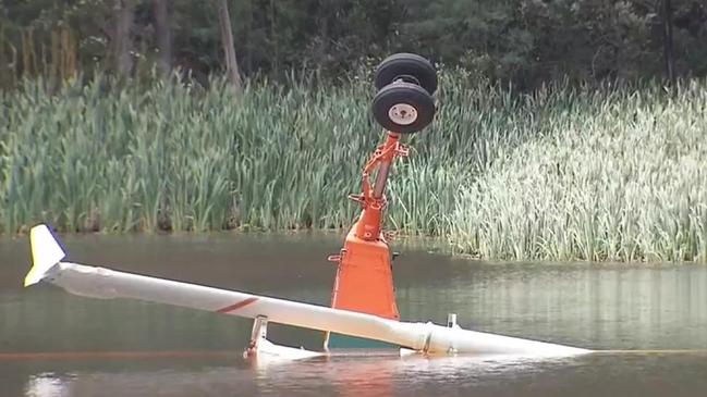 A firefighting helicopter crashed into a Gippsland dam while firefighters were on duty in January of 2019. Picture: Supplied