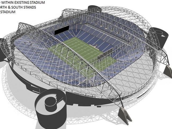 An artist’s impression of the revamped rectangular ANZ Stadium.