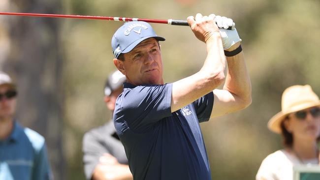 Michael Wright in action on the final day of the Webex Player Series Victoria. Picture: Golf Australia