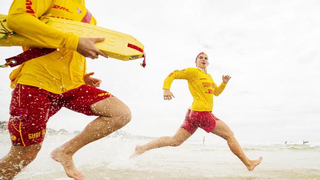 Lifesavers Riley Mitchell and Chloe Silva. Picture Lachie Millard