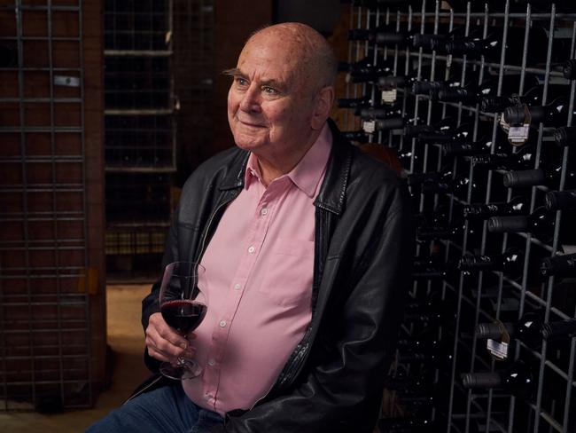 EMBARGO FOR TWAM 14 NOV 2020 FEE APPLIESMelbourne, October 28 2020James Halliday in his Coldsteam wine Cellar.Photo by Josh RobenstoneFor the Weekend Australian Magazine