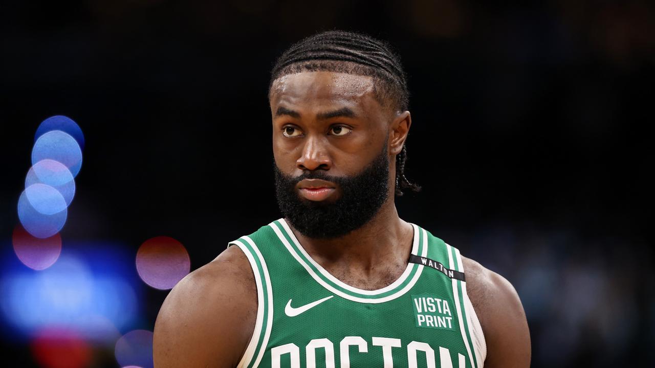 Jaylen Brown isn’t happy with Team USA. (Photo by Elsa/Getty Images)