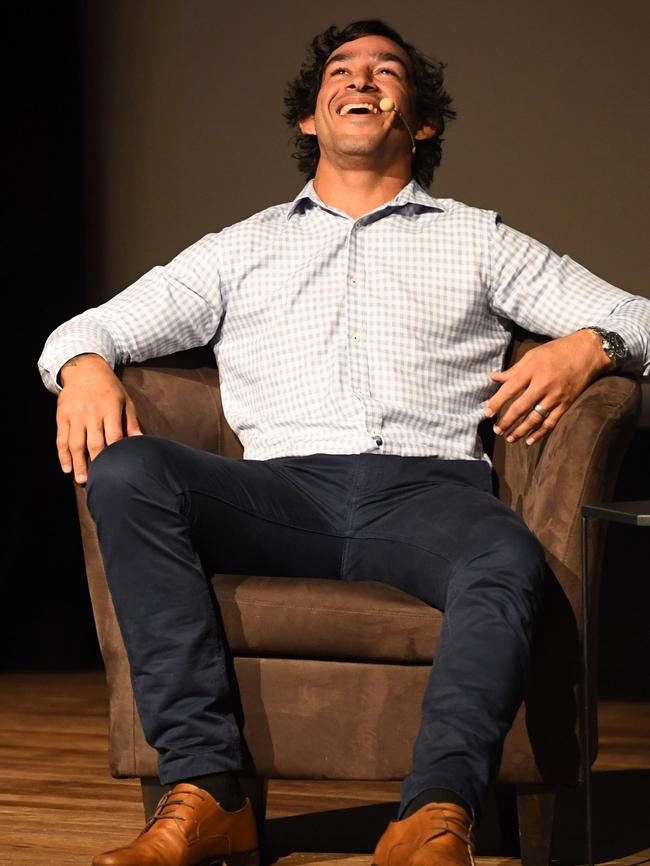 Johnathan Thurston enjoys himself while he is in Gympie.