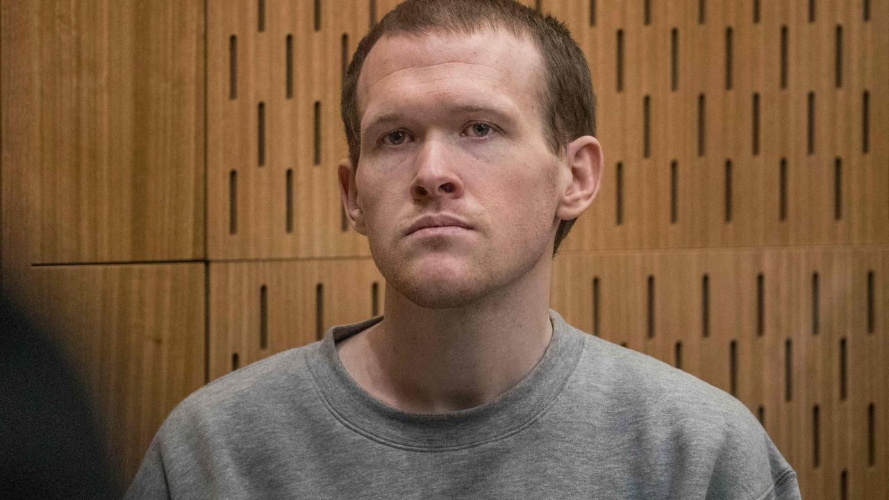 Australian white supremacist Brenton Tarrant listens as Crown prosecutor Mark Zarifeh delivers his submission in court in Christchurch on August 27, 2020. Picture: John Kirk-Anderson/AFP