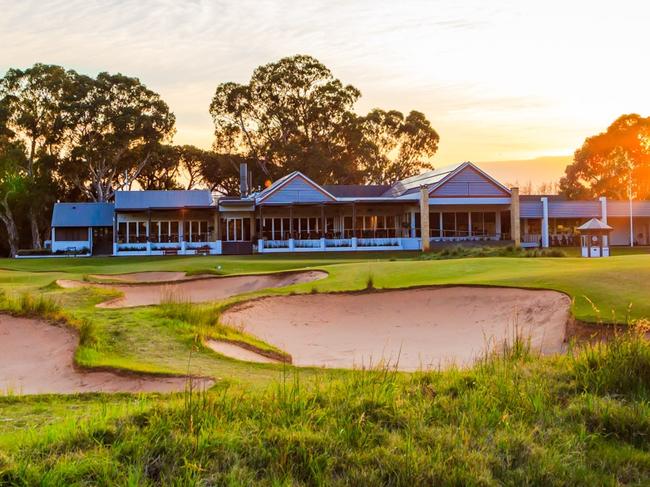 The view of the clubhouse on the 18th hole at Kooyonga Golf Club. Picture supplied