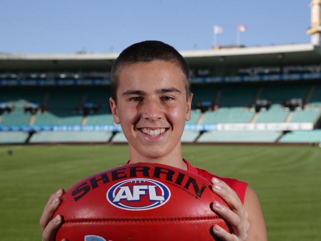 Xavier Slezak playing AFL at the SCG before he got sick. Picture: Craig Wilson