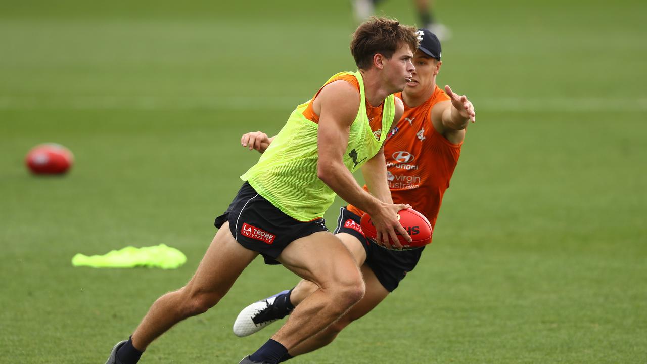 Paddy Dow attended 18 centre bounces against the Saints. Picture: Robert Cianflone/Getty Images