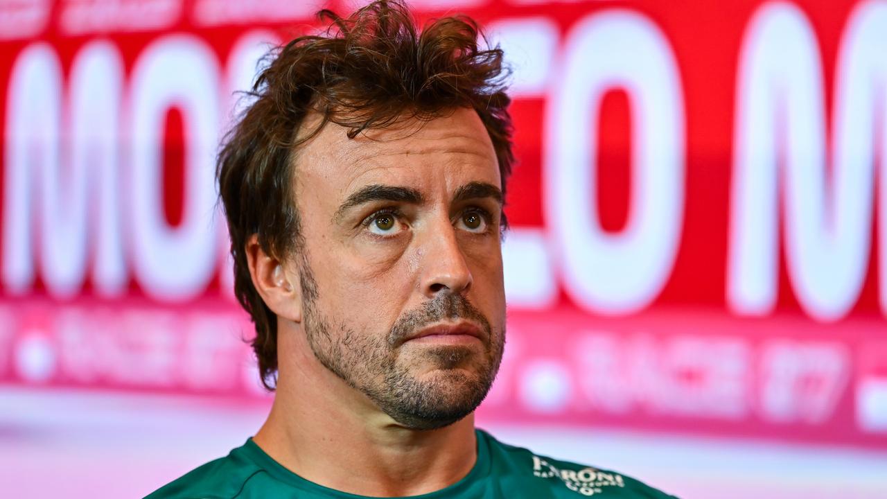 MONTE-CARLO, MONACO - MAY 25: Fernando Alonso of Spain and Aston Martin F1 Team attends the Drivers Press Conference during previews ahead of the F1 Grand Prix of Monaco at Circuit de Monaco on May 25, 2023 in Monte-Carlo, Monaco. (Photo by Dan Mullan/Getty Images)