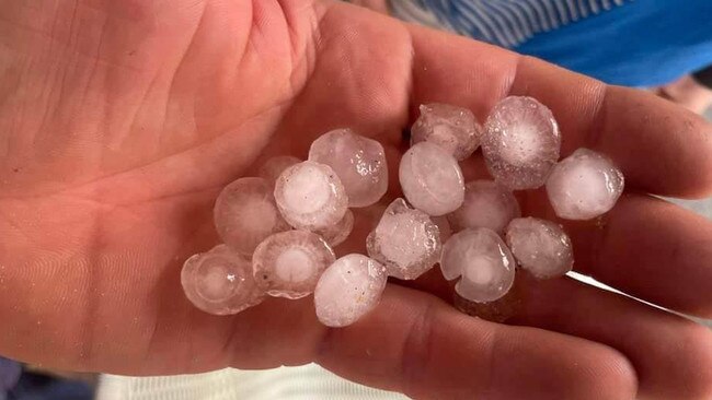 Storms and hail in Naracoorte Picture: Facebook