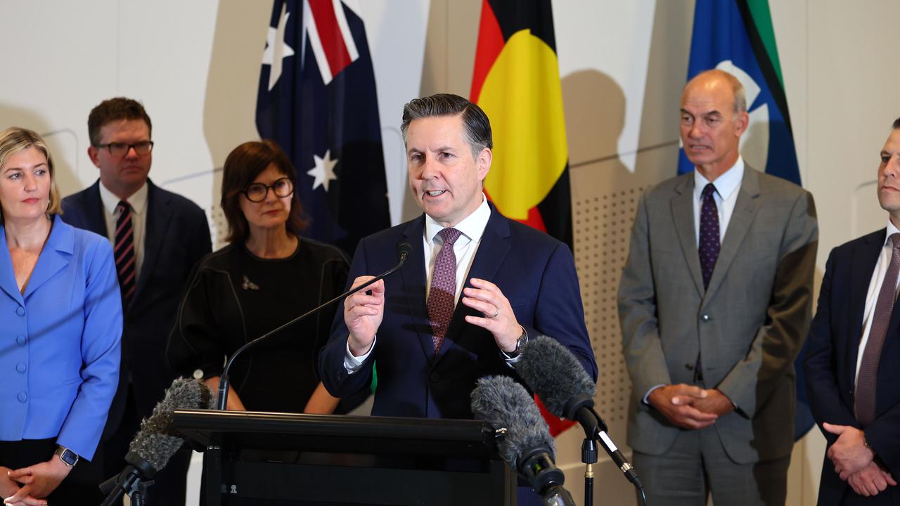 Federal Health Minister Mark Butler led a meeting with his state and territory counterparts on Friday. Picture: NCA NewsWire/Tertius Pickard