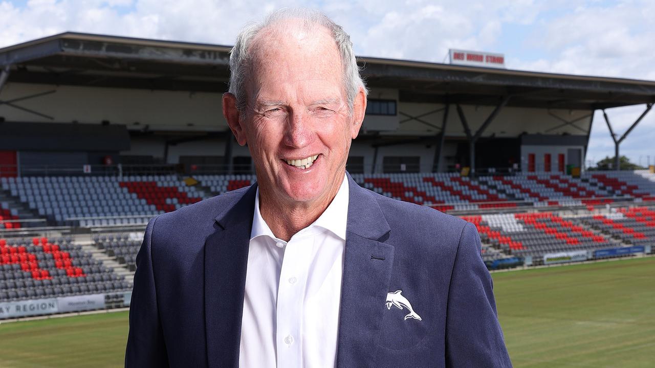 Wayne Bennett was unveiled as the Dolphins inaugural coach on Thursday. Picture: Liam Kidston