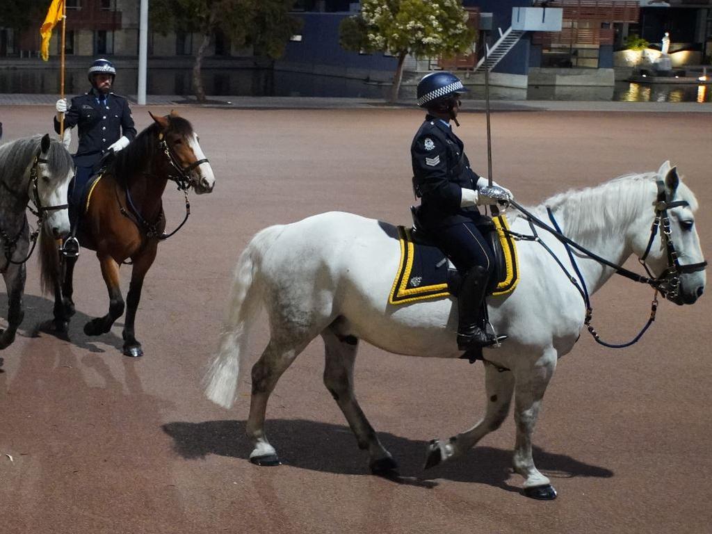 Bluey led his last police graduation ceremony last Thursday.