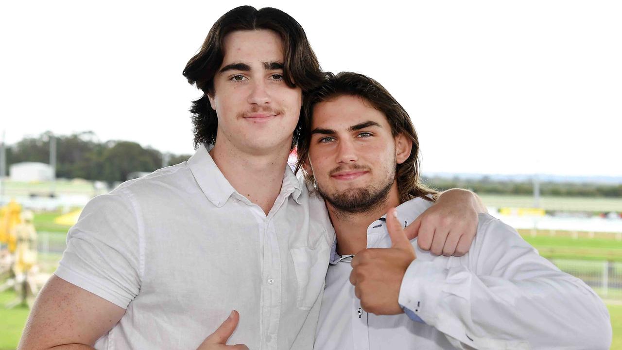 Dan Michaels and Chris Carde at the Noosa Cup Race Day. Picture: Patrick Woods.