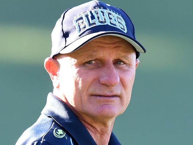 Former NSW State of Origin NRL player Peter Sterling watches a training session in Sydney on Thursday, June 15, 2017. The second match of the three game State of Origin series will by held in Sydney on June 21. (AAP Image/Paul Miller) NO ARCHIVING