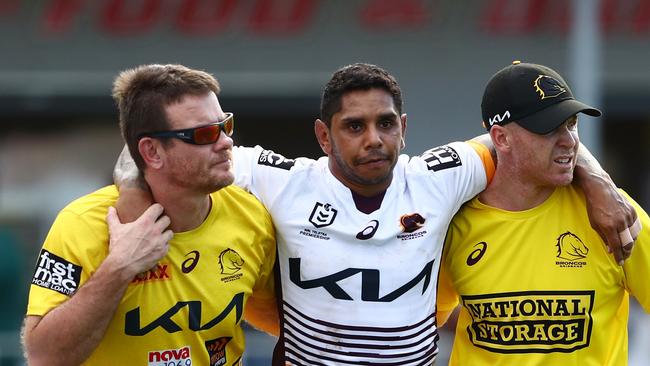 Albert Kelly went off injured in the first half and didn’t make an impact on the game. Picture: Getty Images.