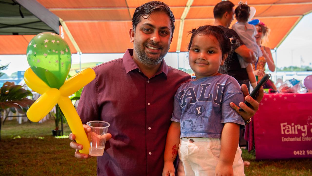 Amit Poudel and Aanvi Poudel at the Chief Minister's Cup Day at the Darwin Turf Club on Saturday, July 13. Picture: Pema Tamang Pakhrin